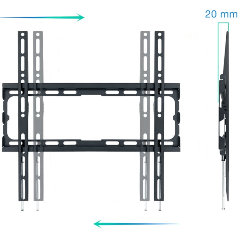 TooQ LP1070F-B Fixe 70 VESA 400x400 mm Noir - Ítem1