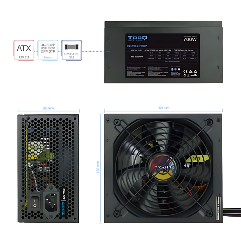 TooQ TQAPOLO-700SP 700 W ATX Noir - Alimentation - Ítem4