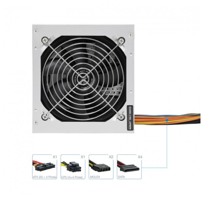 Fonte de Alimentação TooQ TQEP-500S-INT 500W Prata - Item6
