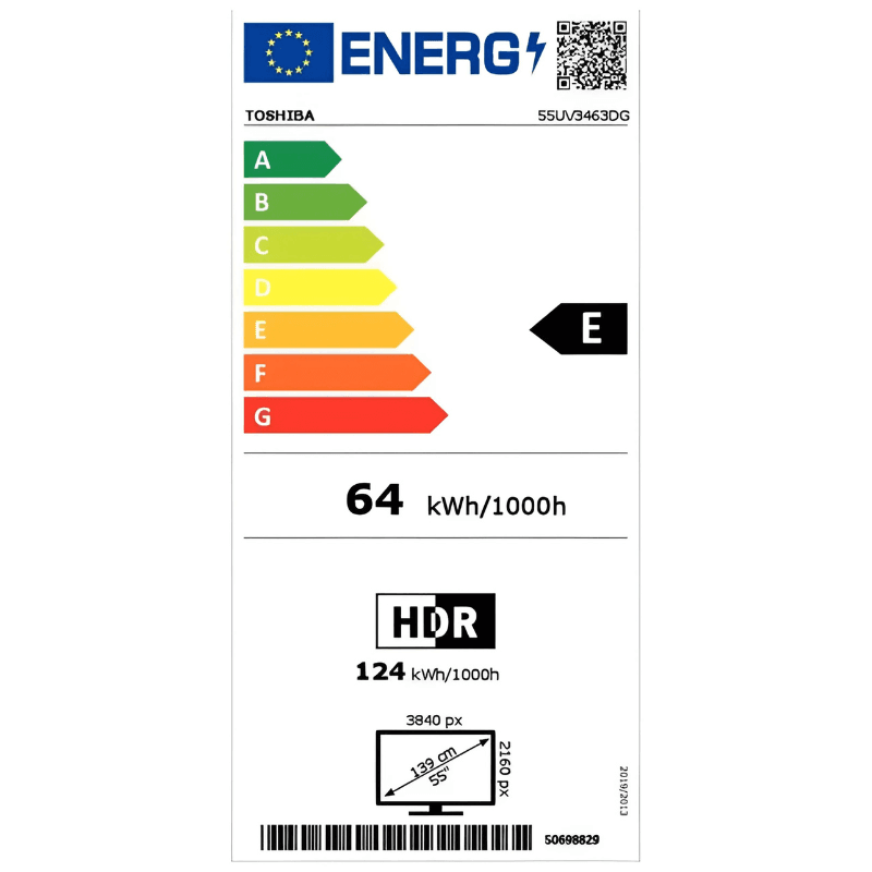 Toshiba 55UV3463DG 55 4K UHD DLED Smart TV Negro - Televisor - Ítem6