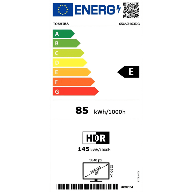 Toshiba 65UV3463DG 65 4K UHD DLED Smart TV Negro - Televisor - Ítem6
