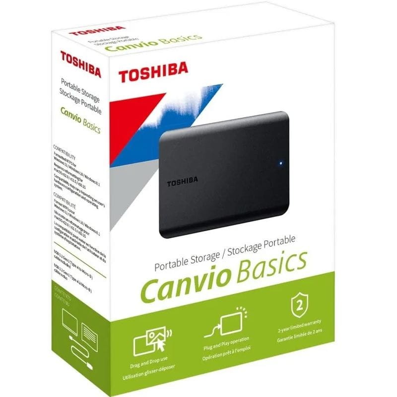 Toshiba Disco Duro HDD Externo Canvio Basics USB-C 1TB Negro