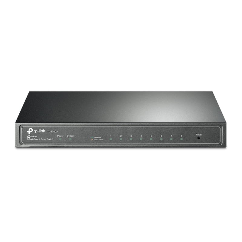 Interruptor inteligente TP-Link TL-SG2008 8 portas JetStream Gigabit preto - Item