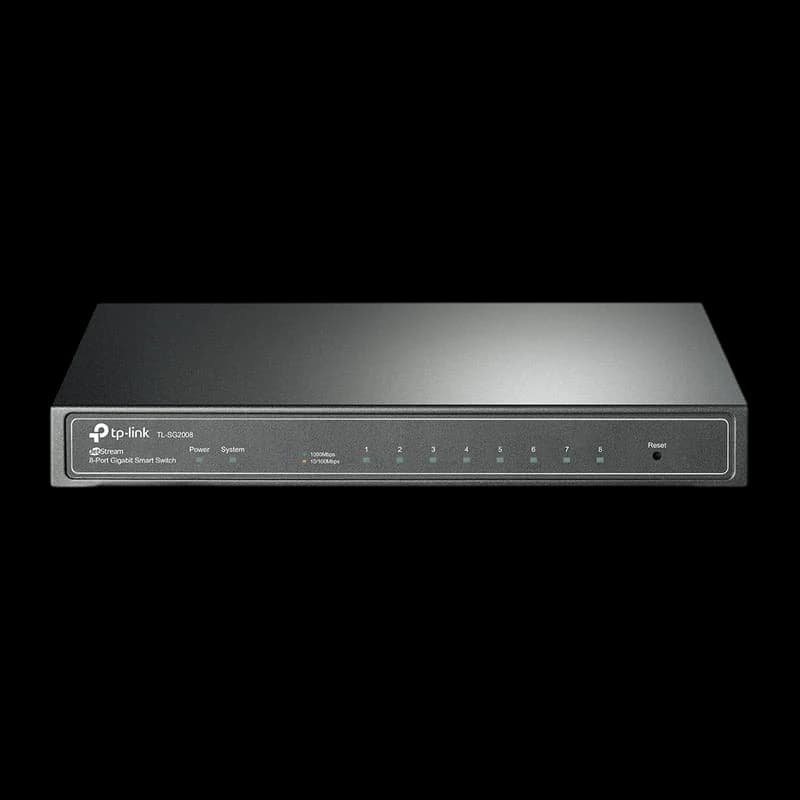 TP-Link TL-SG2008 Conmutador inteligente JetStream Gigabit de 8 Puertos Negro