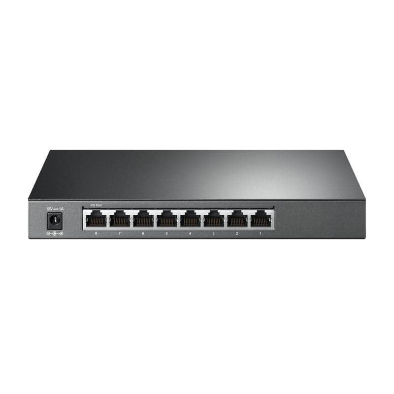 TP-Link TL-SG2008 Conmutador inteligente JetStream Gigabit de 8 Puertos Negro trasera