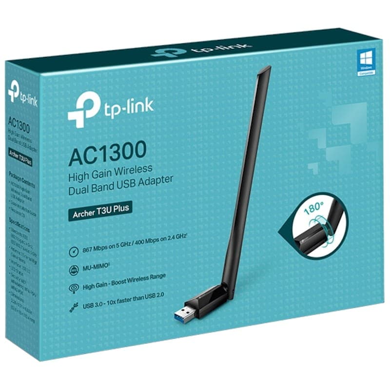 TP-Link Archer T3U Plus Adaptateur WiFi USB AC1300 - Boîte