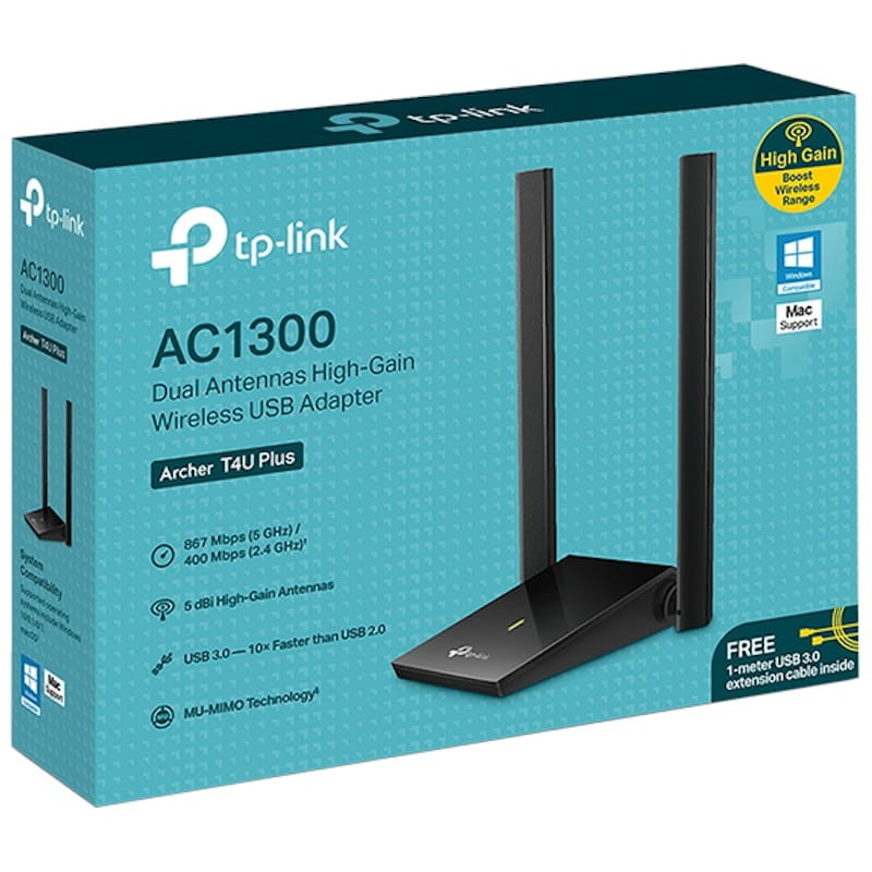 TP-Link Archer T4U Plus Adaptador WiFi USB AC1300 - Item6
