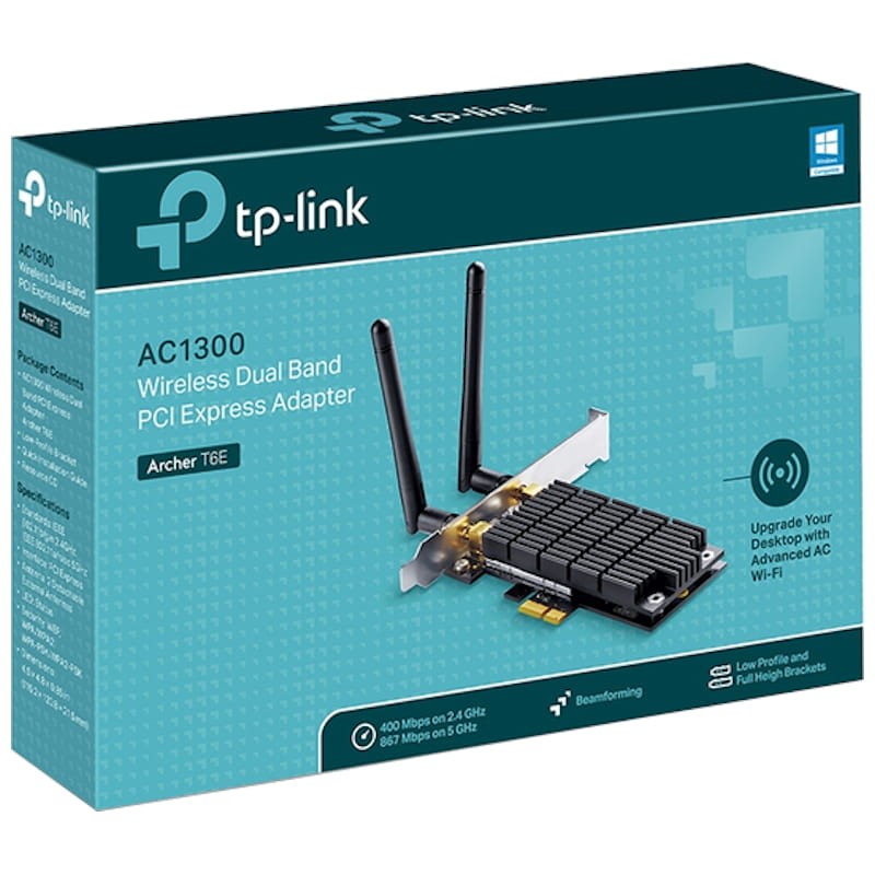 TP-Link Archer T6E Tarjeta de Red WiFi PCI Express AC1300 - Ítem7