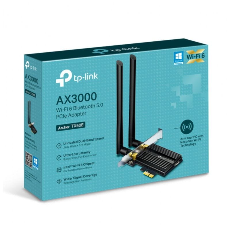 TP-Link Archer TX50E WLAN / Bluetooth Preto - Adaptador PCIe - Item1