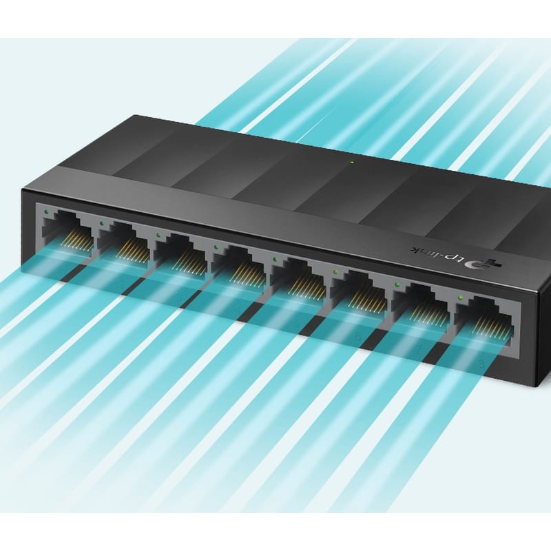 TP-Link LS1008G Commutateur de bureau 8 ports 10/100/1000Mbps Noir - Ítem1