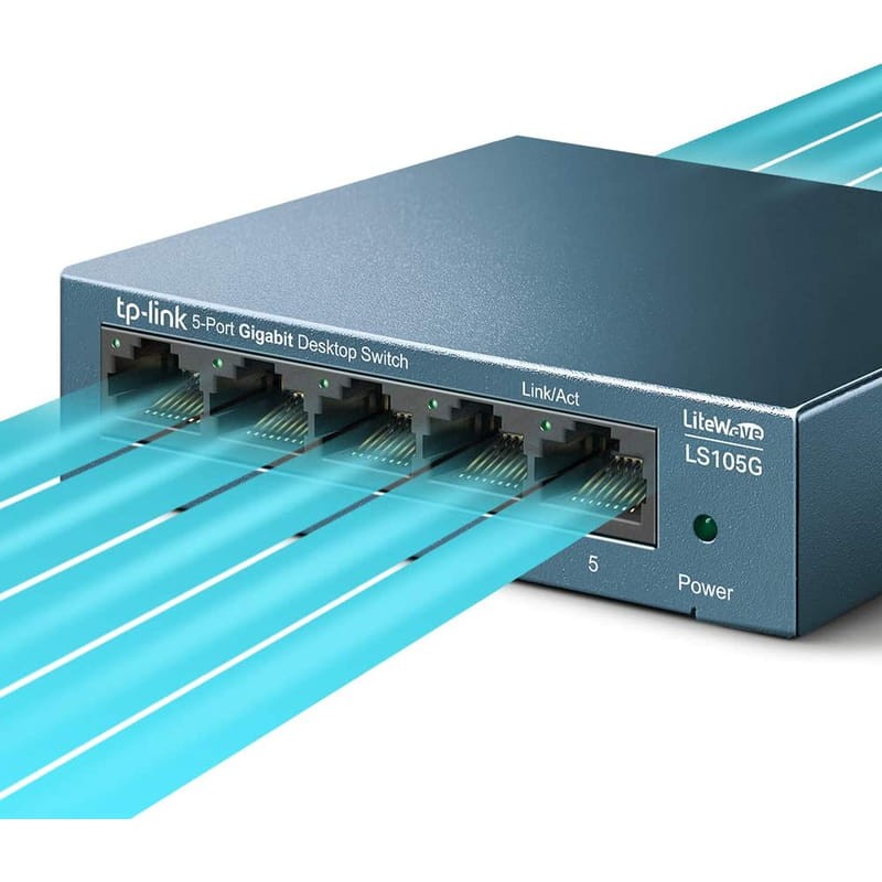 TP-Link LS105G Switch Sobremesa 5-Puertos 10/100/1000Mbps Azul - Ítem2