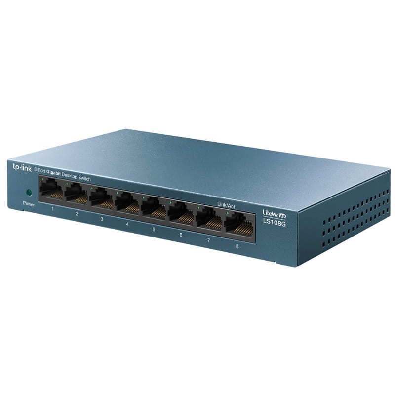 TP-Link LS108G Switch de mesa 8 portas 10/100/1000 Mbps Azul - Item1