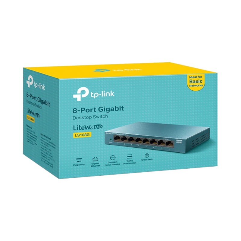 TP-Link LS108G Switch de mesa 8 portas 10/100/1000 Mbps Azul - Item4