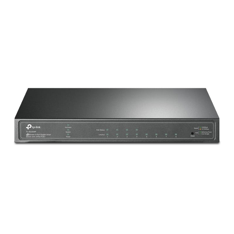 TP-Link TL-SG2008 Switch Smart JetStream Gigabit 8 portas com 4 portas PoE+ Preto - Item