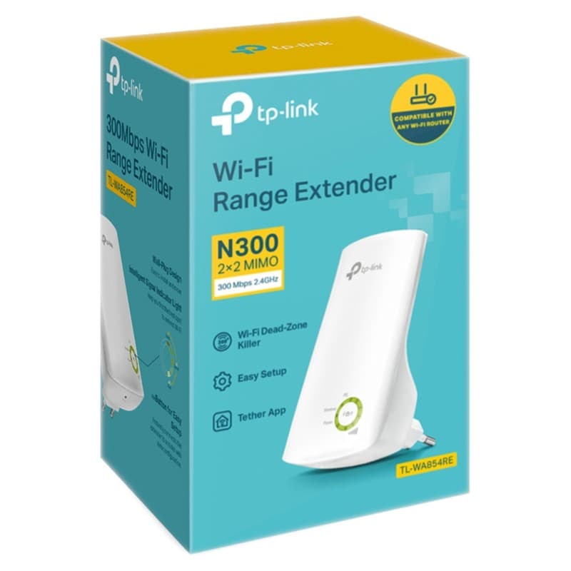 TP-LINK TL-WA854RE Extensor de Cobertura Wi-Fi Universal 300Mbps Caja