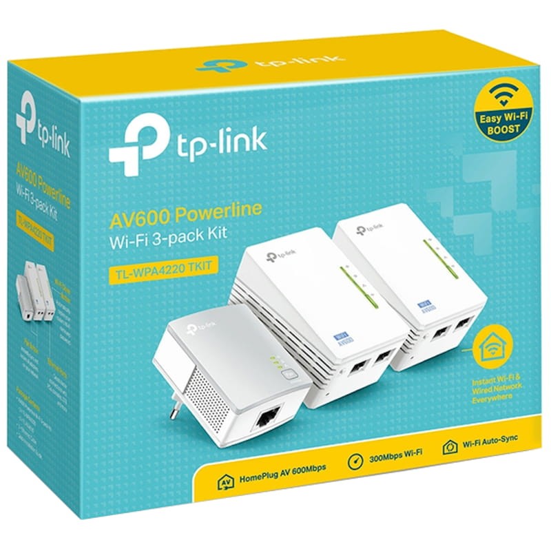 TP-Link TL-WPA4220TKIT PLC Universal Powerline Extender Couverture Wi-Fi AV500, 2 Ethernet Ports - Ítem4