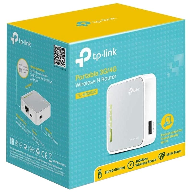 TP-Link TL-MR3020 N 3G / 4G Portatil Wireless Router - Caja