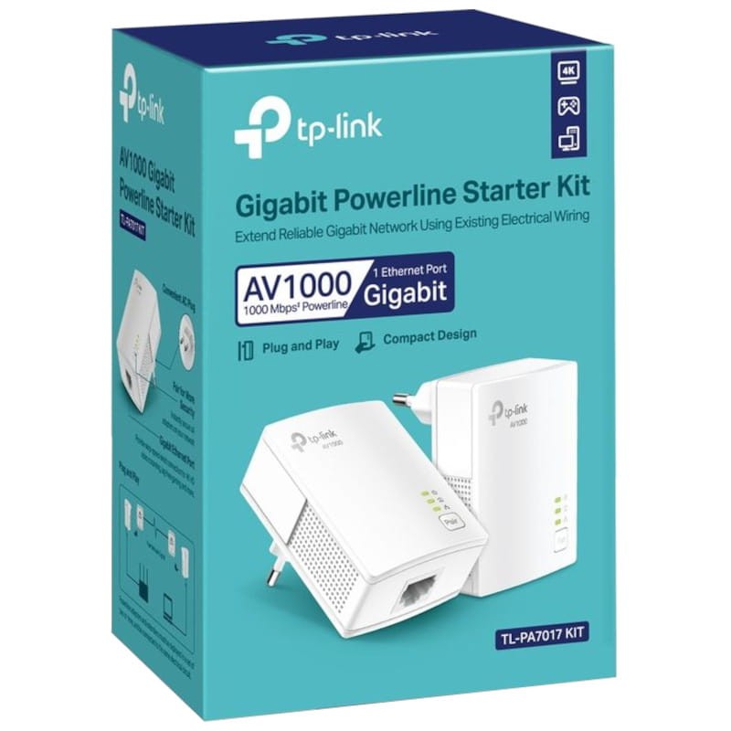 TP-Link PowerLine TL-PA7017 KIT Adaptador de Rede WiFi Ethernet Branco - Item3