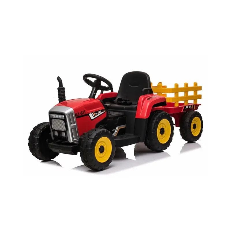 Tracteur Ceres avec remorque Rouge - Voiture électrique pour enfants - Ítem1