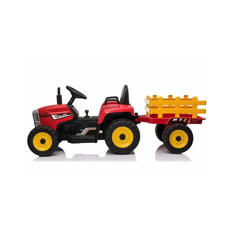 Tracteur Ceres avec remorque Rouge - Voiture électrique pour enfants - Ítem2