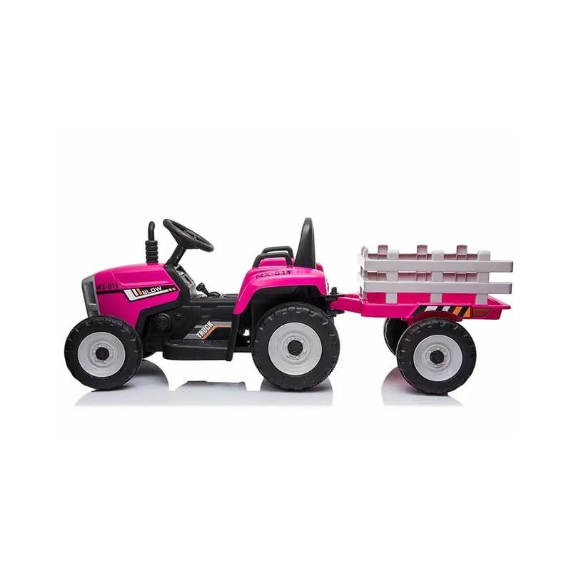 Trator Ceres com Reboque Rosa - Carro Elétrico para Crianças - Item2