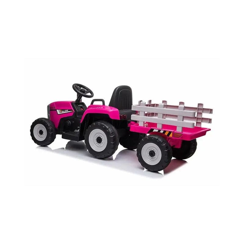 Trator Ceres com Reboque Rosa - Carro Elétrico para Crianças - Item3