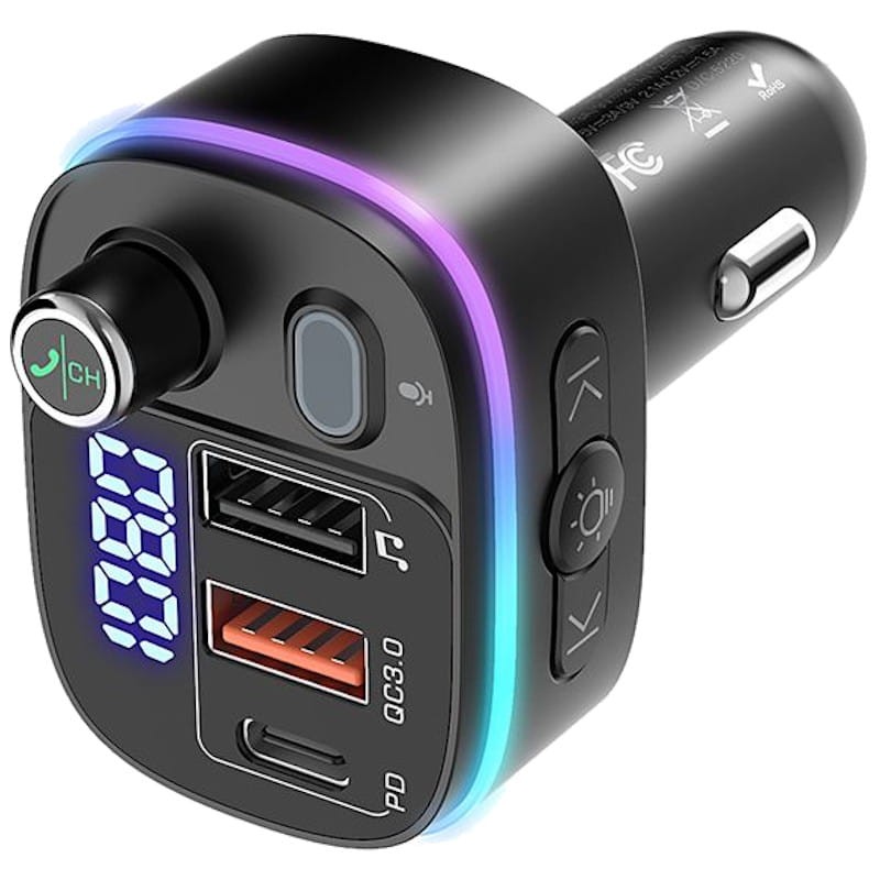 Comprar Transmisor M3 Bluetooth FM / MP3 con Pantalla para Coche -  PowerPlanet