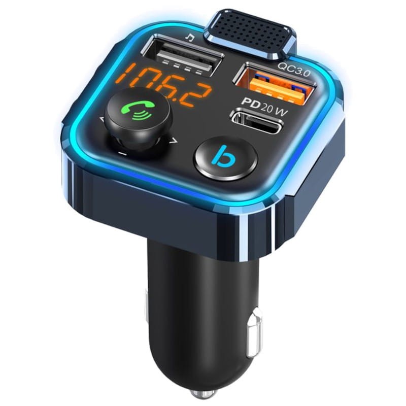 Transmisor FM BT23L puerto de USB y Bluetooth