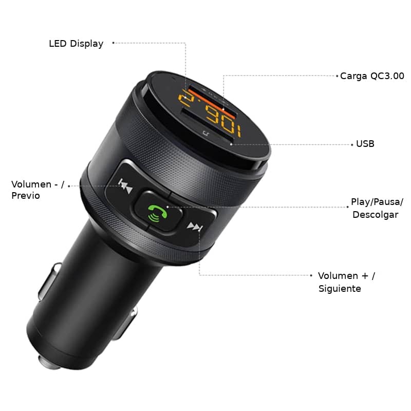 Transmissor C57 Bluetooth FM / MP3 para Carro - Item4