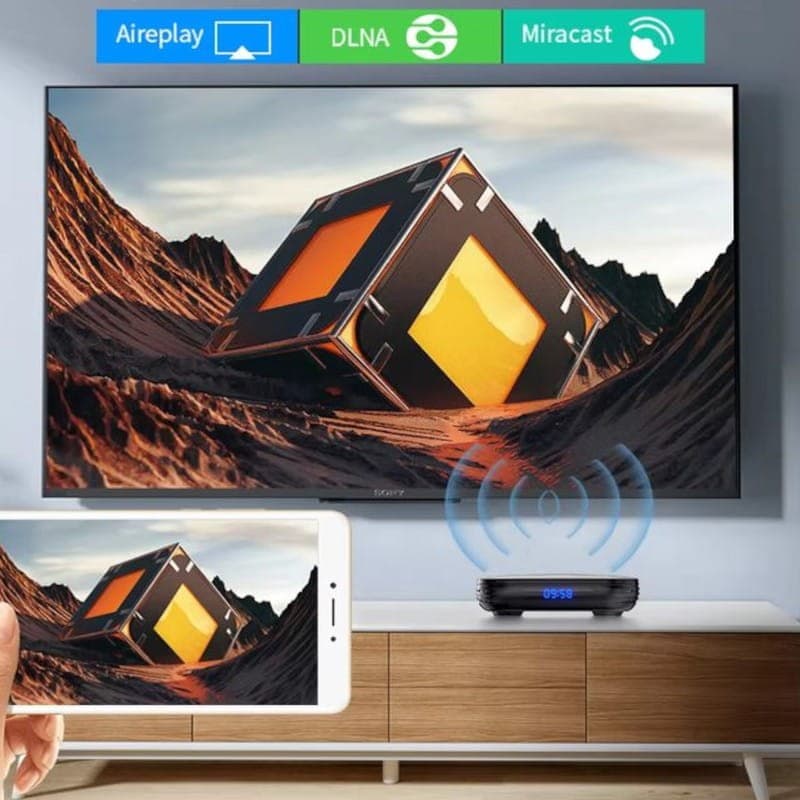 Adaptável Transspeed 8K H618 4GB/64GB Dual Wifi Android 12 Preto - Android TV