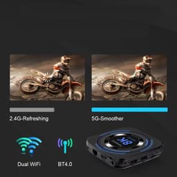 WiFi Duplo de Transspeed 8K H618 4GB/64GB Dual Wifi Android 12 Preto - Android TV