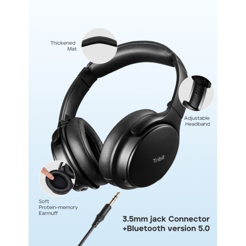 Tribit QuietPlus 71 Bluetooth Noir - Casques d'écoute sans fil et filaires - Ítem2