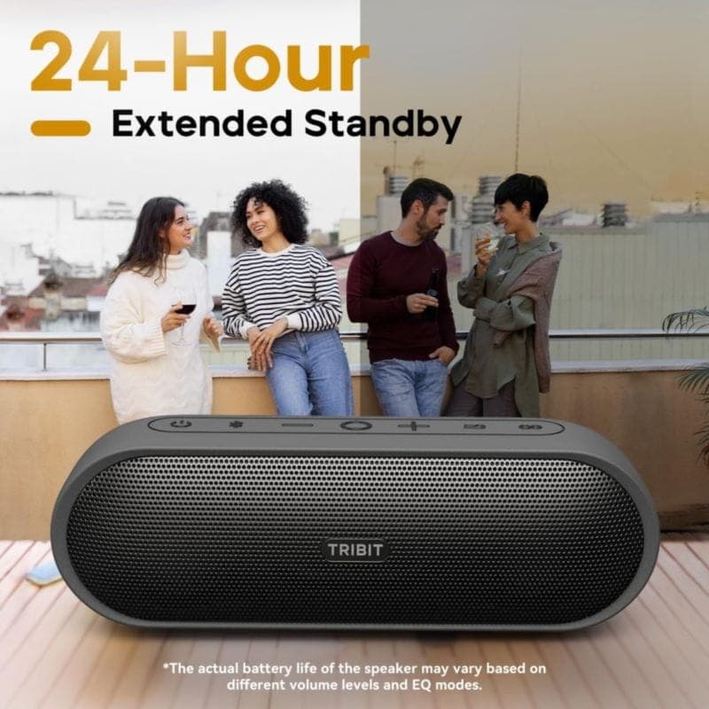 Coluna Tribit Xsound Plus 2 Preto com 24 horas de autonomia