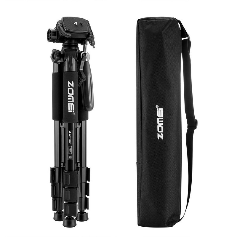 Tripé Fotográfico Zomei Z666 50-140cm + Saco de Transporte Preto - Item1
