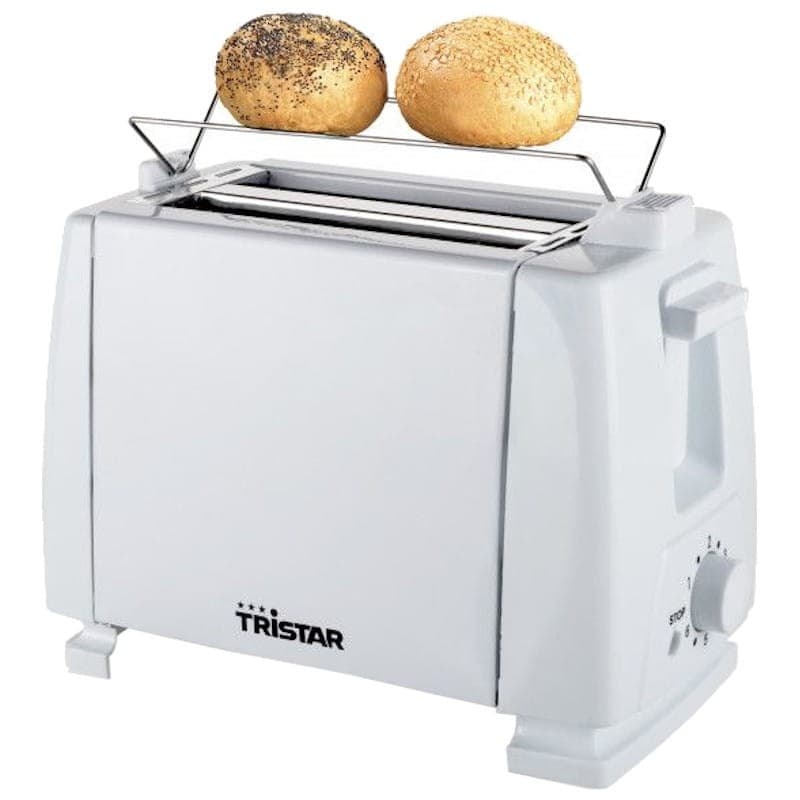 Tristar BR-1009 - Tostadora - Blanco Lateral con pan