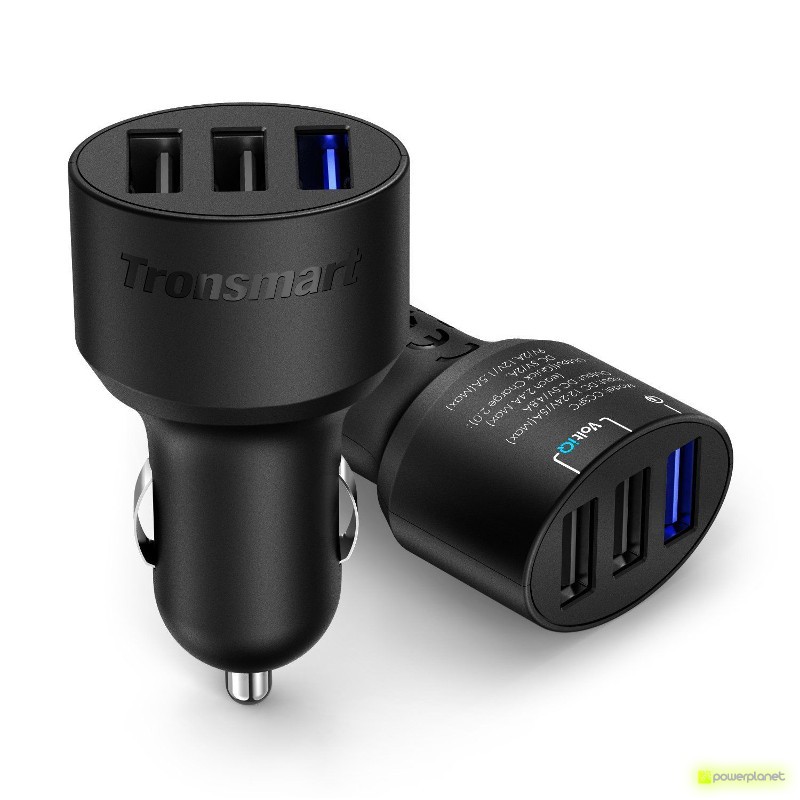 Tronsmart CC3PC Carregador de Carro USB Quick Charge 2.0 de 3 Portos
