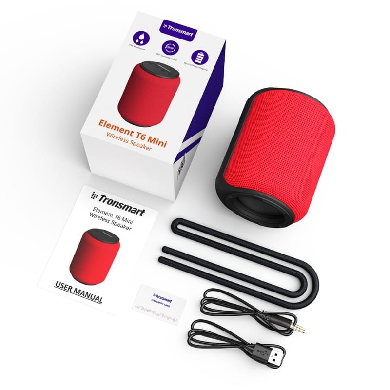 Tronsmart Element T6 Mini 15W Bluetooth 5.0 Rouge - Enceinte Bluetooth - Ítem6
