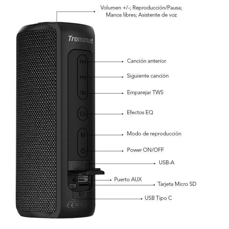 Résultat de recherche d'images pour "Element T6 Plus SoundPulse™ Portable Bluetooth Speaker"