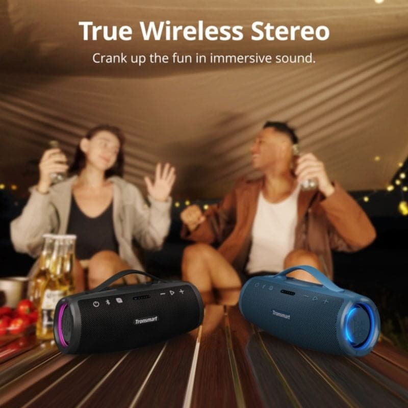 Enceinte Tronsmart Mirtune S100 50W IPX7 Bleu avec son stéréo