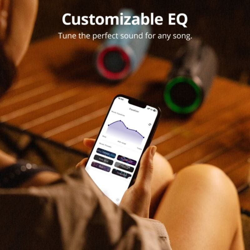 Enceinte Tronsmart Mirtune S100 50W IPX7 Bleu avec égaliseur personnalisable