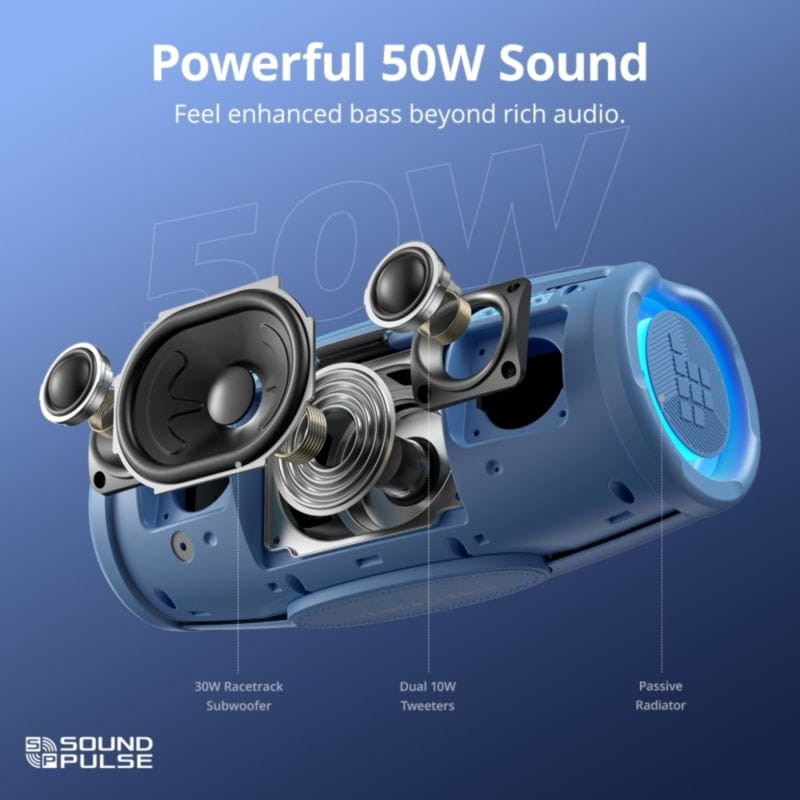 Tronsmart Mirtune S100 50W IPX7 Azul - Altavoz Bluetooth - Ítem7
