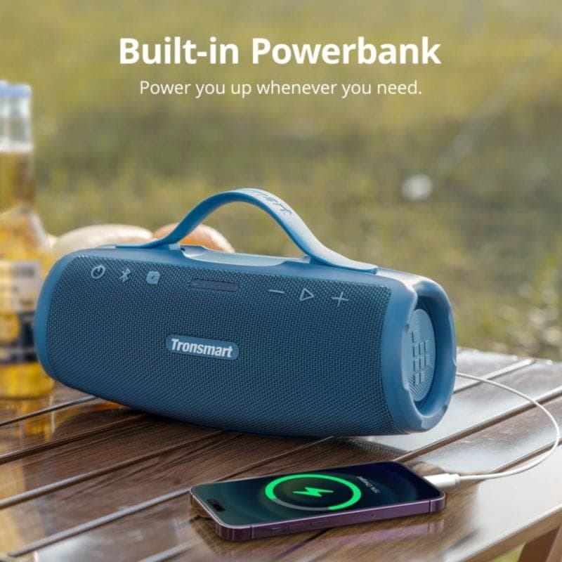 Enceinte Tronsmart Mirtune S100 50W IPX7 Bleu avec fonction powerbank