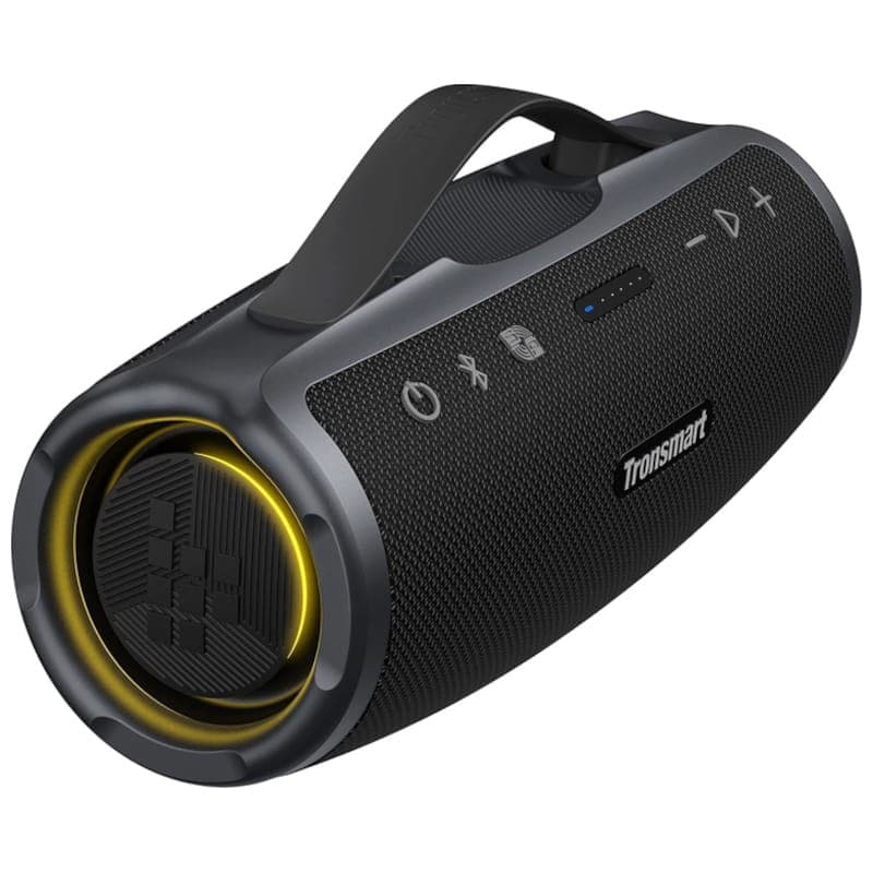 Tronsmart Mirtune S100 50W IPX7 Preto - Coluna Bluetooth Vista Lateral com RGB