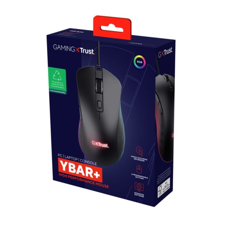 Trust GXT924 YBAR+ 25600 DPI Noir - Souris de jeu - Ítem4