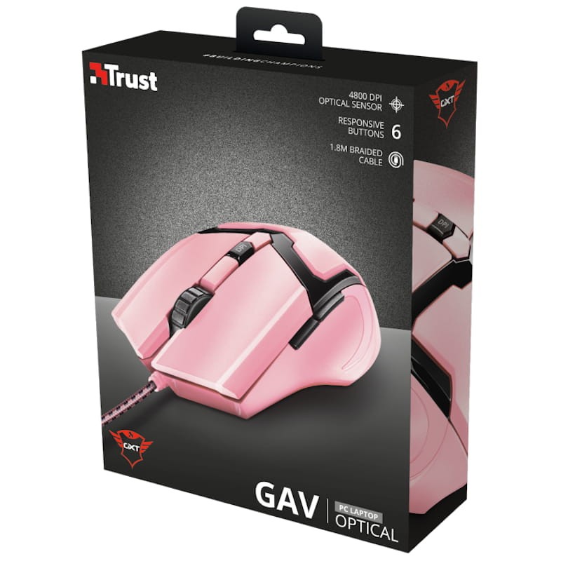Trust GXT 101P 4800DPI USB Rosa - Ítem4