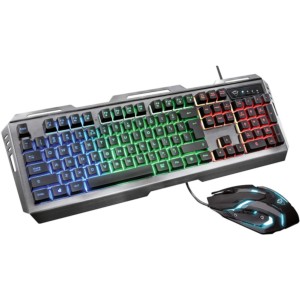 Kit Teclado de Membrana + Mouse Trust GXT 845 Tural Keyboard Gaming USB - 3200 DPI