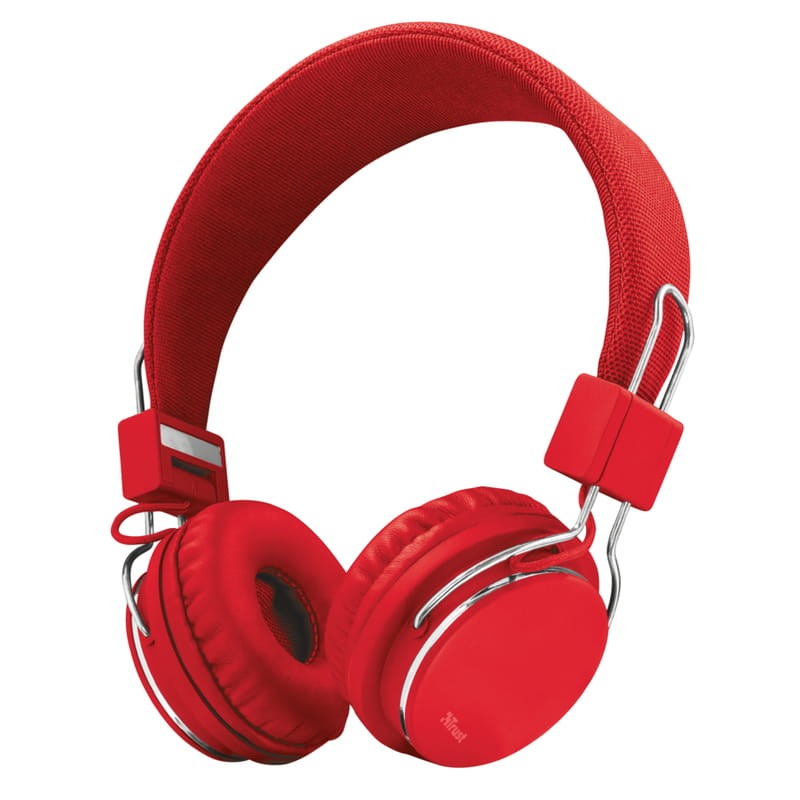 Auriculares con Micrófono Trust Ziva en color rojo - Ítem