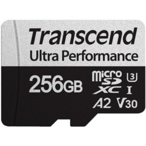 Transcend TS256GUSD340S 256 GB Classe 10 UHS-I U3 V30 A2 Noir / Gris - Carte microSD
