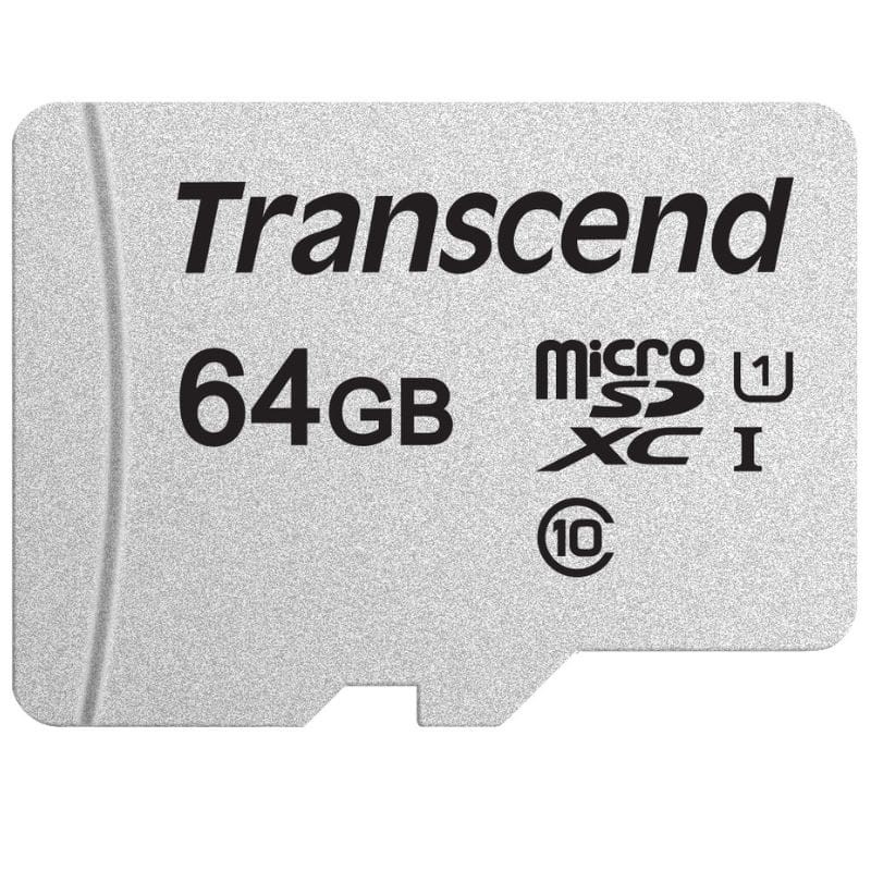 Transcend TS64GUSD300S 64 GB Classe 10 UHS-I UI 100 MB/s A1 Argent - Carte microSD - Ítem