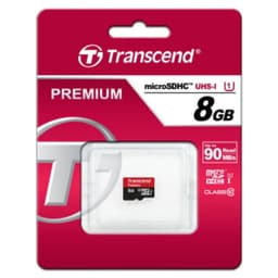 Cartão microSD Transcend TS8GUSDU1 - 8 GB - Classe 10 - MLC NAND caixa